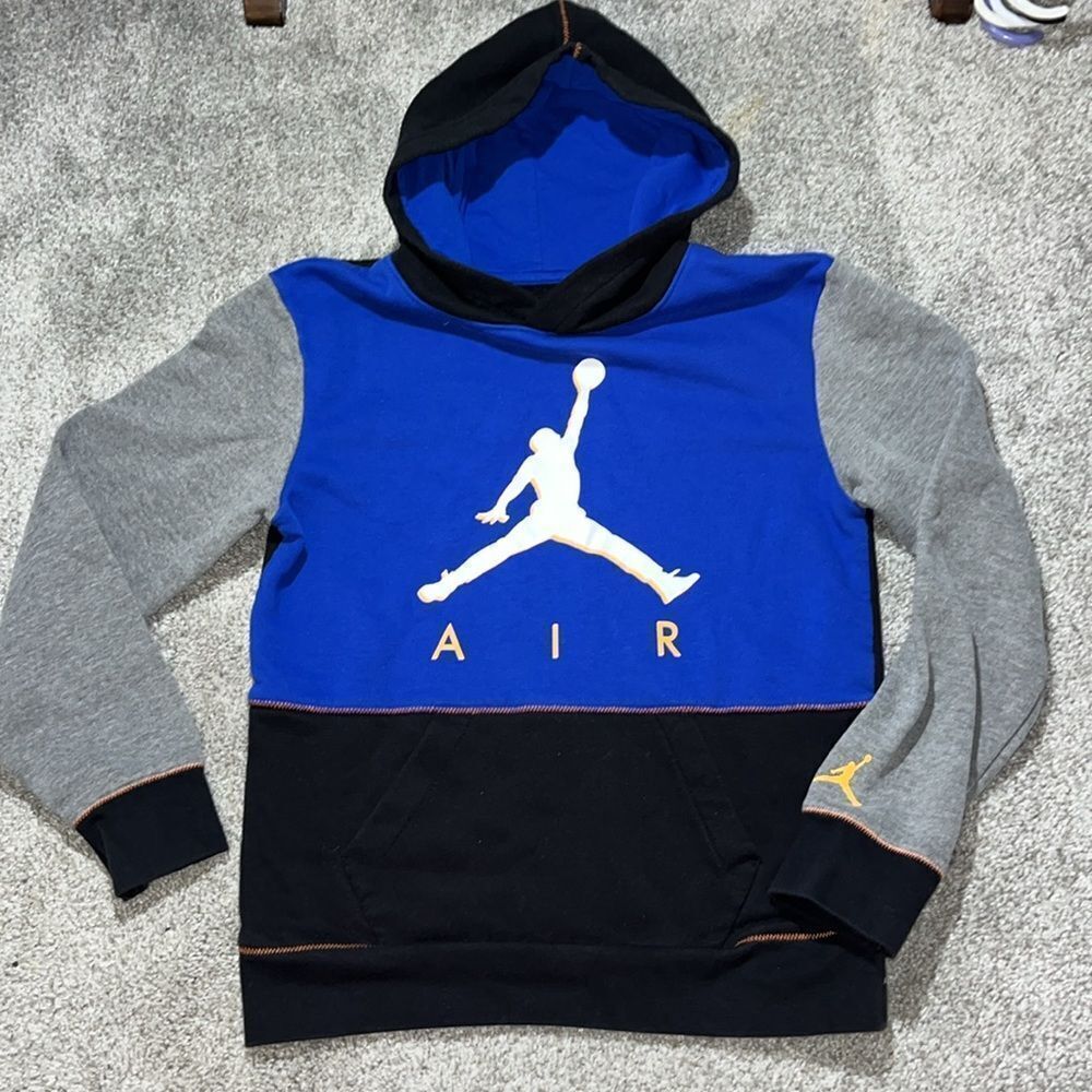 Jordan Air New York Mets Colors Swingman Jumpman Hooded Hoodie Youth Kids L